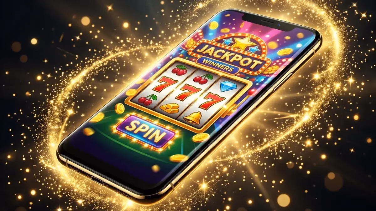 How to Play Gaminator Slots — Smartphone Displaying Free Coins Game
